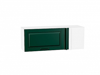 Шкаф верхний прямой угловой горизонтальный Дублин 358*1000*350 Special Green / Белый