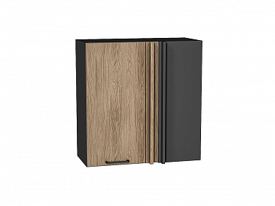 Шкаф верхний прямой угловой Флэт 716*700*345 Natural Casella Oak 2S / Graphite