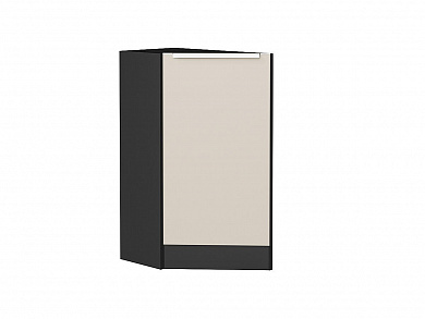 Шкаф нижний торцевой Фьюжн 816*296*554 Cream Silk / Graphite