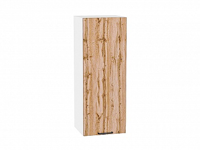 Шкаф верхний с 1-ой дверцей Флэт 920*350*318 Wotan Oak 2S / Белый