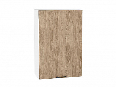 Шкаф верхний с 1-ой дверцей Флэт 920*600*318 Natural Casella Oak 2S / Белый