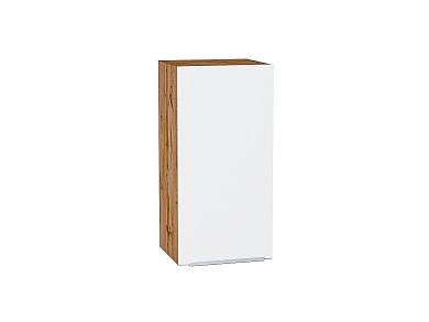 Шкаф верхний с 1-ой дверцей Фьюжн 716*350*320 Silky White / Дуб Вотан