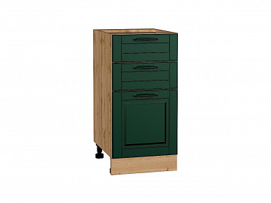 Шкаф нижний с 3-мя ящиками Дублин 816*400*478 Special Green / Дуб Вотан