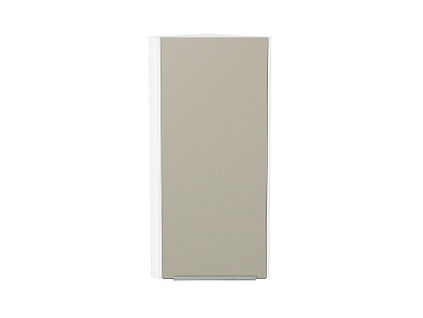 Шкаф верхний торцевой Фьюжн 920*300*306 Silky Grey / Белый