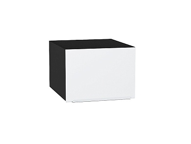 Шкаф верхний горизонтальный глубокий Фьюжн 358*500*576 Silky White / Graphite