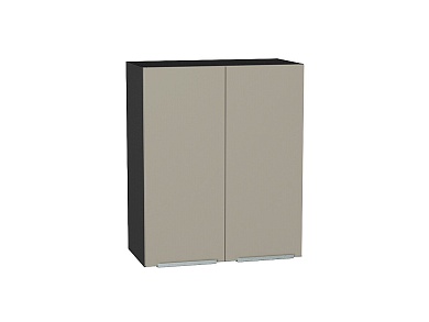 Шкаф верхний с 2-мя дверцами Фьюжн 716*600*320 Silky Grey / Graphite