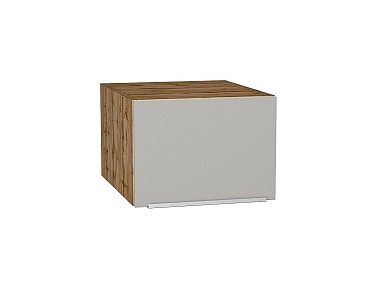 Шкаф верхний горизонтальный глубокий Фьюжн 358*500*576 Silky Light Grey / Дуб Вотан