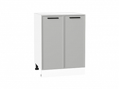 Шкаф нижний с 2-мя дверцами Фрейм 816*600*484 Grey Silk / Белый