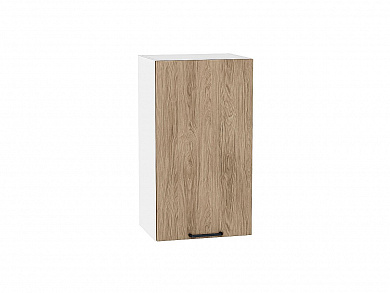 Шкаф верхний с 1-ой дверцей Флэт 716*400*318 Natural Casella Oak 2S / Белый