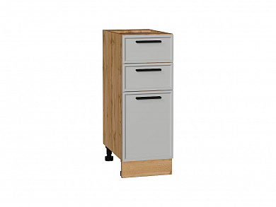 Шкаф нижний с 3-мя ящиками Фрейм 816*300*484 Grey Silk / Дуб Вотан