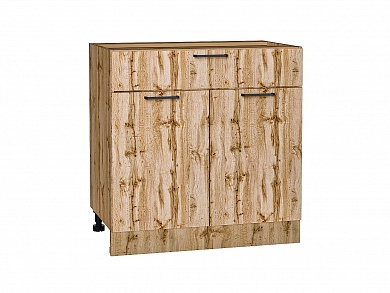 Шкаф нижний с 2-мя дверцами и ящиком Флэт 816*800*478 Wotan Oak 2S / Дуб Вотан