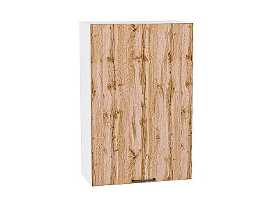Шкаф верхний с 1-ой дверцей Флэт 920*600*318 Wotan Oak 2S / Белый