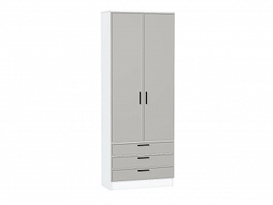 Шкаф двухстворчатый Стиль ШК-803 с ящиками 2110*800*376 Grey Silk