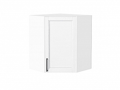 Шкаф верхний угловой Сканди 716*600*600 White Silkwood / Белый
