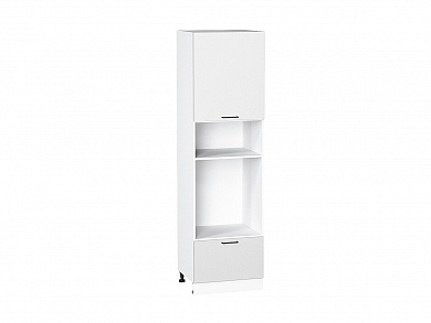Шкаф пенал с 1-ой дверцей и ящиком под технику Флэт 2132*600*574 White In 2S / Белый