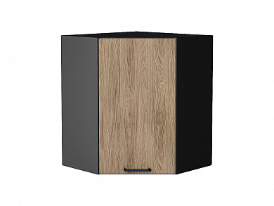 Шкаф верхний угловой Флэт 716*600*600 Natural Casella Oak 2S / Graphite