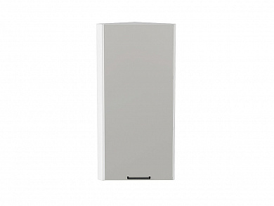 Шкаф верхний торцевой Флэт 920*300*306 Light Grey In 2S / Белый