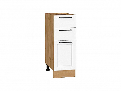 Шкаф нижний с 3-мя ящиками Сканди 816*300*480 White Silkwood / Дуб Вотан