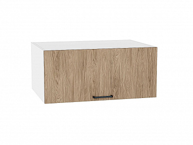 Шкаф верхний горизонтальный глубокий Флэт 358*800*574 Natural Casella Oak 2S / Белый