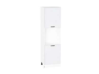 Шкаф пенал с 2-мя дверцами под технику Фрейм 2132*600*580 White Silk / Белый