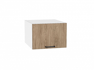 Шкаф верхний горизонтальный глубокий Флэт 358*500*574 Natural Casella Oak 2S / Белый