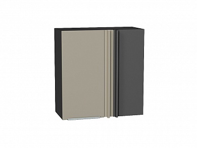 Шкаф верхний прямой угловой Фьюжн 716*700*345 Silky Grey / Graphite