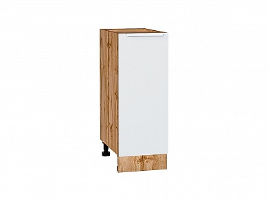 Шкаф нижний с 1-ой дверцей Фьюжн 816*300*480 Silky White / Дуб Вотан