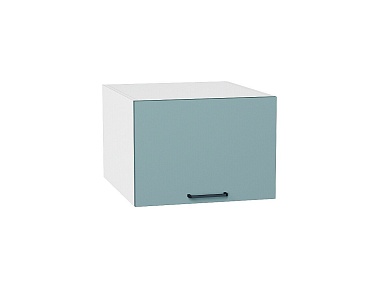 Шкаф верхний горизонтальный глубокий Флэт 358*500*574 Grey-green In 2S / Белый