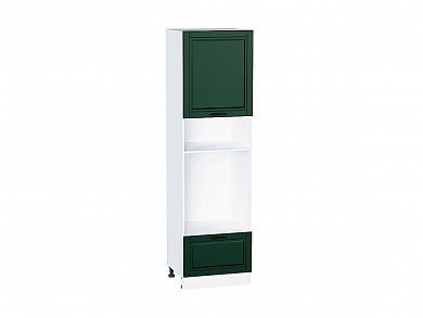 Шкаф пенал с 1-ой дверцей и ящиком под технику Дублин 2132*600*574 Special Green / Белый