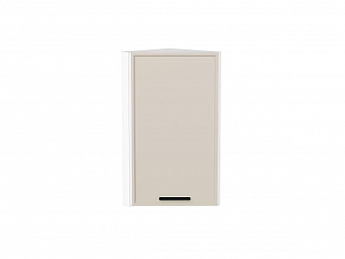 Шкаф верхний торцевой Фрейм 716*300*310 Cream Silk / Белый