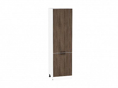 Шкаф пенал с 2-мя дверцами Флэт 2132*600*574 Brown Casella Oak 2S / Белый