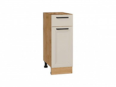 Шкаф нижний с 1-ой дверцей и ящиком Нео 816*300*480 Cream Silk / Дуб Вотан