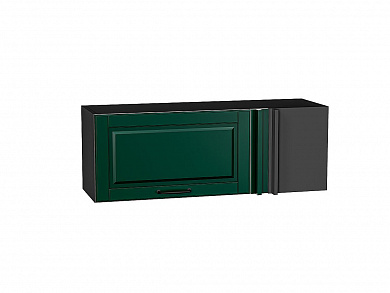 Шкаф верхний прямой угловой горизонтальный Дублин 358*1000*350 Special Green / Graphite