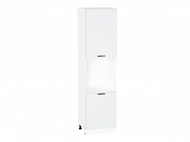 Шкаф пенал с 2-мя дверцами под технику Фрейм 2336*600*580 White Silk / Белый