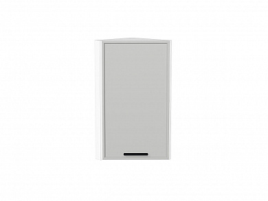 Шкаф верхний торцевой Фрейм 716*300*310 Grey Silk / Белый