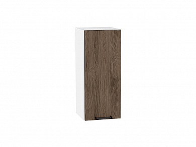 Шкаф верхний с 1-ой дверцей Флэт 716*300*318 Brown Casella Oak 2S / Белый