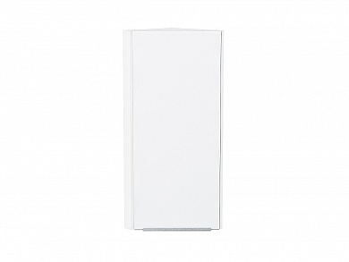 Шкаф верхний торцевой Фьюжн 920*300*306 Silky White / Белый