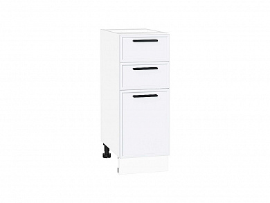 Шкаф нижний с 3-мя ящиками Фрейм 816*300*484 White Silk / Белый