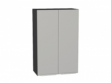 Шкаф верхний с 2-мя дверцами Фьюжн 920*600*320 Silky Light Grey / Graphite