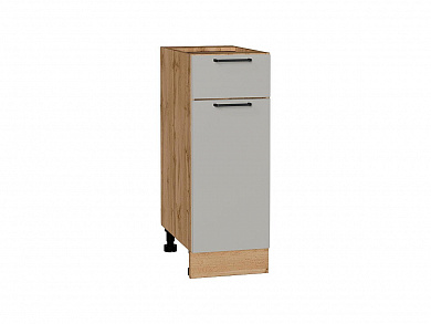 Шкаф нижний с 1-ой дверцей и ящиком Флэт 816*300*478 Light Grey In 2S / Дуб Вотан