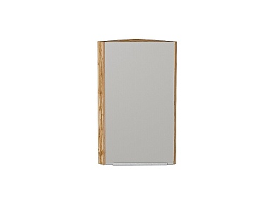 Шкаф верхний торцевой Фьюжн 716*300*306 Silky Light Grey / Дуб Вотан