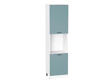 Шкаф пенал с 2-мя дверцами под технику Флэт 2336*600*574 Grey-green In 2S / Белый