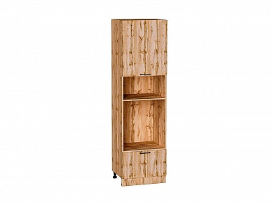 Шкаф пенал с 1-ой дверцей и ящиком под технику Флэт 2132*600*574 Wotan Oak 2S / Дуб Вотан