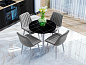 Стол Uni-Form-R.2B 800*800*750 SGrey/Black Matt Laurent