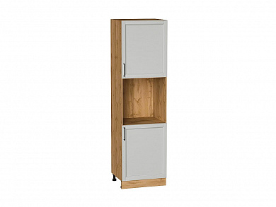 Шкаф пенал с 2-мя дверцами под технику Сканди 2132*600*576 Grey Silkwood / Дуб Вотан