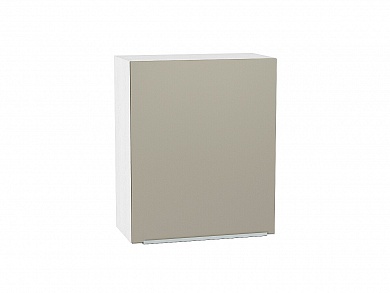 Шкаф верхний с 1-ой дверцей Фьюжн 716*600*320 Silky Grey / Белый