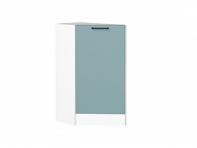 Шкаф нижний торцевой Флэт 816*296*552 Grey-green In 2S / Белый
