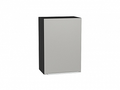 Шкаф верхний с 1-ой дверцей Фьюжн 716*500*320 Silky Light Grey / Graphite