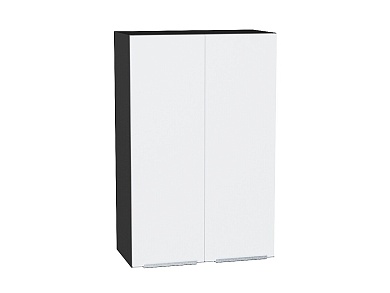 Шкаф верхний с 2-мя дверцами Фьюжн 920*600*320 Silky White / Graphite
