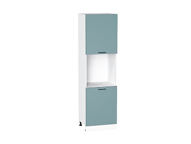 Шкаф пенал с 2-мя дверцами под технику Флэт 2132*600*574 Grey-green In 2S / Белый